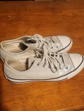 Converse Low-Top Canvas Sneakers in Silver